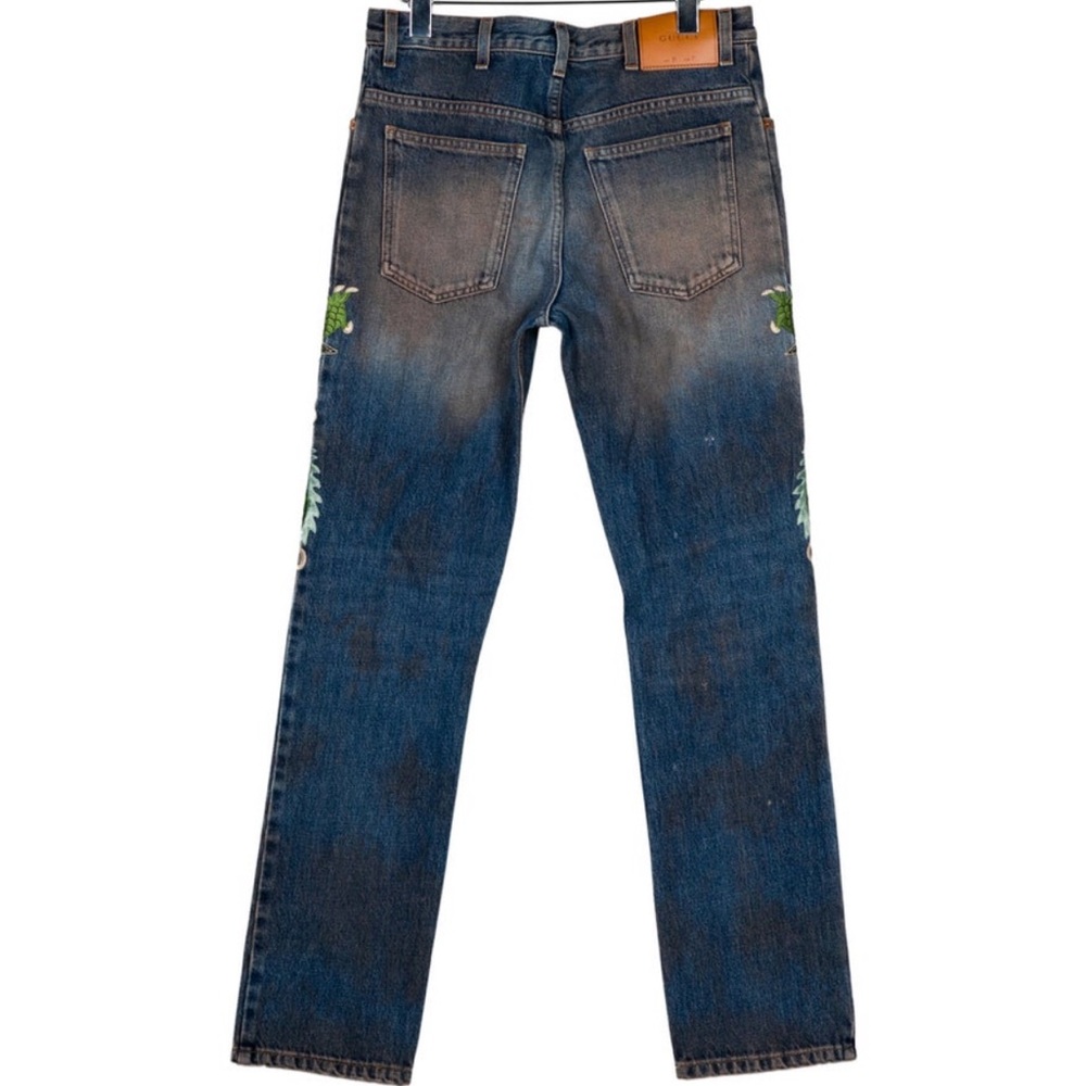 Gucci embroidered dragon denim jeans - Picture 2 of 10